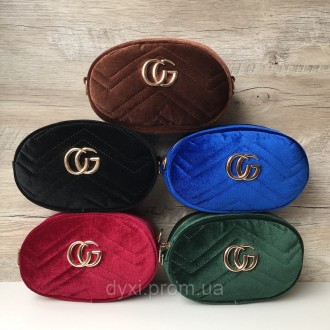 Женская бархатная поясная сумка клатч Gucci Гуччи. Київ. фото 1