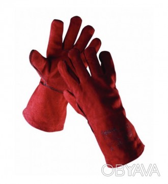 Кожаные краги сварщика SANDPIPER RED из красного спилка 35 см
 
Усиленные цельно. . фото 1