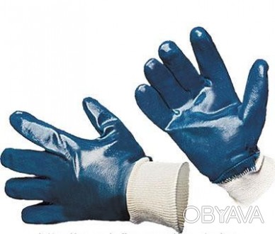 Защитные промышленные перчатки с двухслойным полным покрытием из нитрила.
Особен. . фото 1