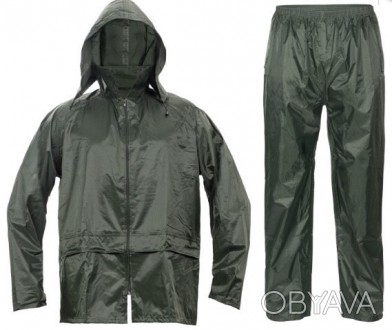 Костюм (куртка+брюки) прорезиненный ☔ водоНЕпроницаемый ветроНЕпродуваемый с кап. . фото 1
