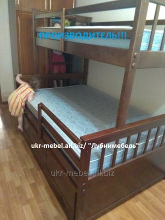 Двухъярусная деревянная кровать "Магелан" выполнена из экологически чи. . фото 5
