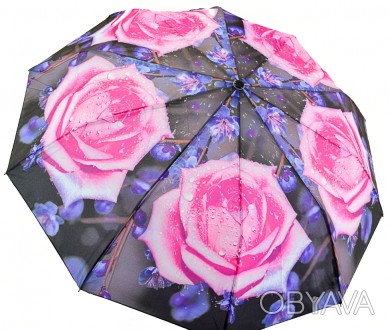 Женский зонтик "Flower" с цветочным принтом будет необыкновенно красиво смотреть. . фото 1