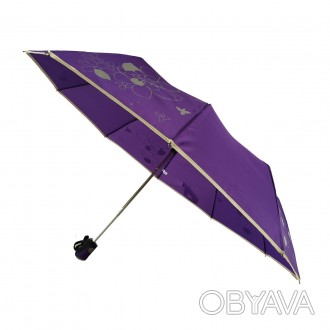 Женский зонт с изображением цветов, полуавтомат на 10 спиц от фирмы Calm Rain. Д. . фото 1