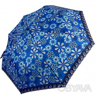 Женский красочный зонтик SL, полуавтомат на 8 спиц, веселая расцветка и надежная. . фото 1
