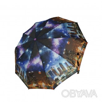 Женский зонт полуавтомат c принтом городских пейзажей от фирмы SL - надежный защ. . фото 1