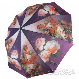 Яркий, красочный женский зонт с цветами от фирмы "S&L" однозначно улучшит ваше н. . фото 1