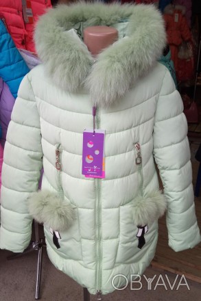 Детская зимняя куртка для девочек, очень теплая и качественная. Наполнитель посл. . фото 1