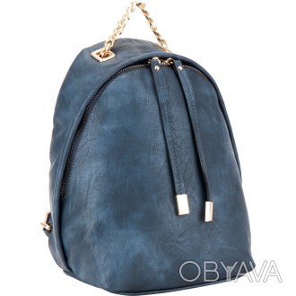 Рюкзак 2008 Dolce – женский трендовый рюкзак, выполнен из PU кожи темно-синего ц. . фото 1