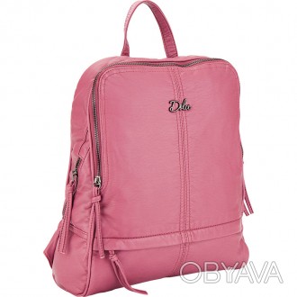 Рюкзак 2004 Dolce-2 – женский трендовый рюкзак выполнен из PU кожи светло-розово. . фото 1