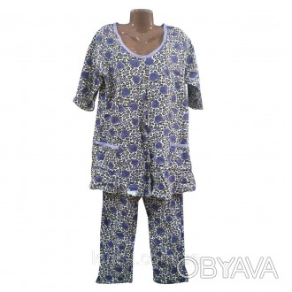 Женские пижамы 
Удобные и стильные женские пижамки с капри для домашнего отдыха . . фото 1