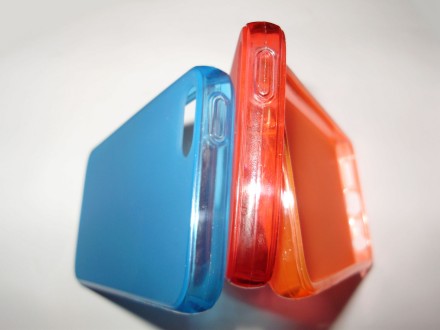 Стильный силиконовый цветной TPU чехол iPhone 5 5S SE
 цвета: голубой, розовый,. . фото 8
