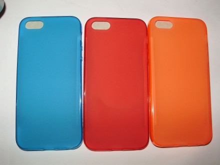 Стильный силиконовый цветной TPU чехол iPhone 5 5S SE
 цвета: голубой, розовый,. . фото 6