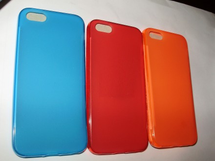 Стильный силиконовый цветной TPU чехол iPhone 5 5S SE
 цвета: голубой, розовый,. . фото 5