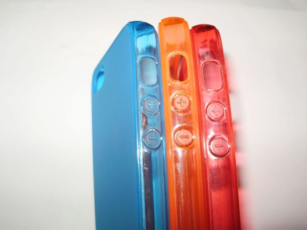 Стильный силиконовый цветной TPU чехол iPhone 5 5S SE
 цвета: голубой, розовый,. . фото 9
