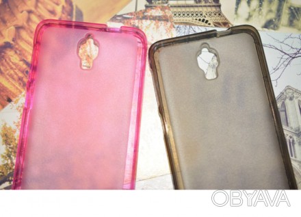 TPU чехол полупрозрачный силиконовый Lenovo IdeaPhone S660
цвета: розовый, проз. . фото 1