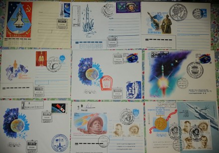 Конверты со специальными почтовыми штампами космодрома Байконур. Также имеются к. . фото 8