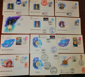 Конверты со специальными почтовыми штампами космодрома Байконур. Также имеются к. . фото 3