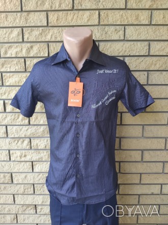 Рубашка мужская летняя стрейчевая брендовая высокого качества ZORO, 100% полиэст. . фото 1