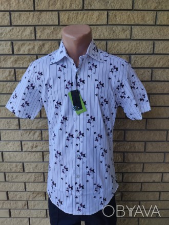Рубашка мужская летняя коттоновая стрейчевая высокого качества ZORO, 100% коттон. . фото 1