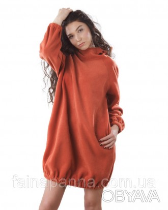 
 Теплое ,мягкое флисовое платье от торговой марки ВОЛ
Качество флиса очень высо. . фото 1