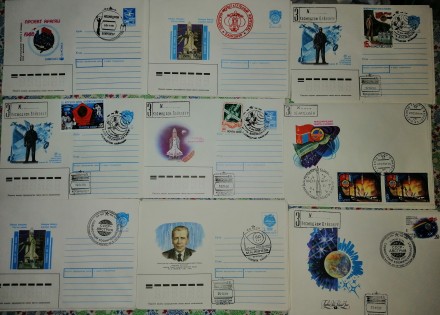 Конверты со специальными почтовыми штампами космодрома Байконур и заказным ярлык. . фото 7