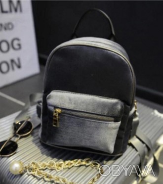 Необычайно милый бархатный рюкзак для модных девушек получил самые стильные и по. . фото 1