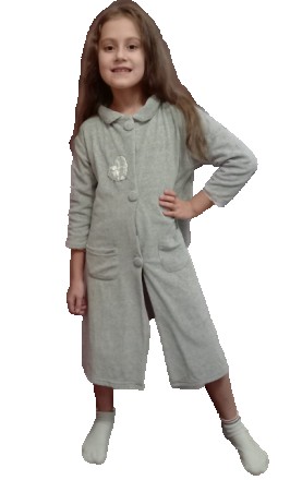 Детский халат для девочек 6-10 лет, велюровый Ninetta Хлопок, Турция
 Красивый д. . фото 3
