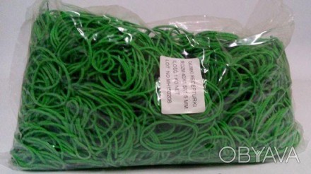 Резинка для денег 40мм зеленая1 кг "Plast". . фото 1