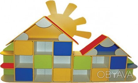 Детская игровая стенка для игрушек "Солнышко" предназначен для дошкольных учрежд. . фото 1