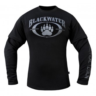 Стильная милитари футболка с рукавами и принтом легендарной ЧВК "Black Water".
B. . фото 3
