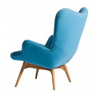 Кресло, мягкие спинка и сиденье, высокая спинка, материал обивки шерстяная ткань. . фото 4