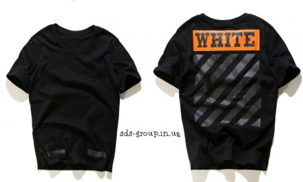 Футболка Off-white Orange / Black черная, унисекс (мужская, женская, детская). Киев. фото 1 Футболка Off-white Orange / Black черная, унисекс (мужская, женская, детская). Киев. фото 1