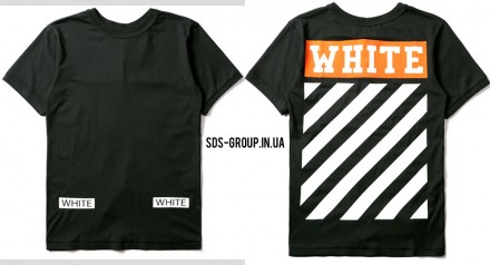 Футболка Off-white / Orange черная с логотипом мужская, женская, детская. Киев. фото 1 Футболка Off-white / Orange черная с логотипом мужская, женская, детская. Киев. фото 1