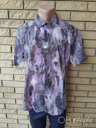 Рубашка мужская летняя коттоновая брендовая высокого качества ALPACHINOI, Турция. . фото 1