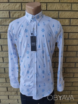 Рубашка мужская коттоновая брендовая высокого качества ONLINE, Турция, 100% котт. . фото 1