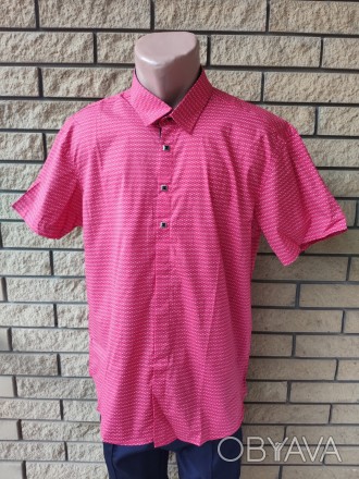 Рубашка мужская летняя коттоновая стрейчевая брендовая высокого качества WHITE M. . фото 1