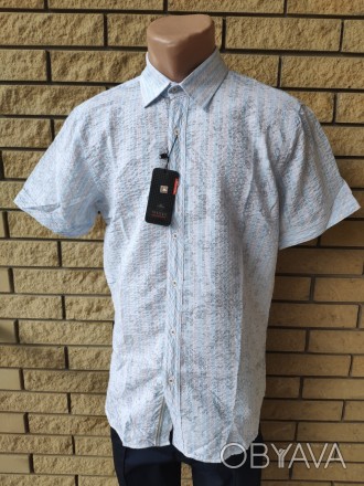 Рубашка мужская летняя коттоновая брендовая высокого качества WHITE MOUNTAIN, Ту. . фото 1
