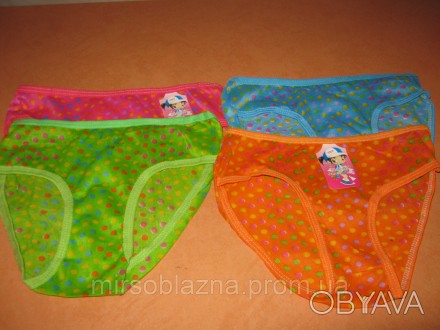 Трусики детские на девочку на 2-4 года, 4 разных расцветки (оранж, зеленые, голу. . фото 1