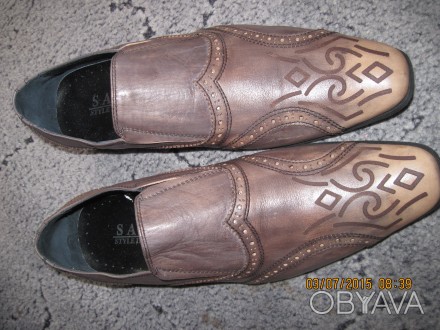 Красивые мужские туфли Польского производства из натуральной кожи.. . фото 1