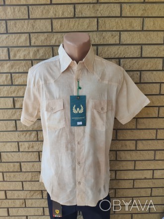 Рубашка мужская летняя коттоновая брендовая высокого качества WARRANT, Турция, 1. . фото 1