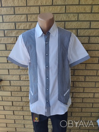 Рубашка мужская летняя коттоновая брендовая высокого качества BAGARDA, Турция, 1. . фото 1