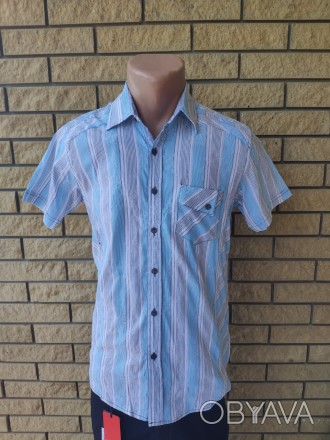 Рубашка мужская летняя коттоновая стрейчевая брендовая высокого качества SOUL SI. . фото 1