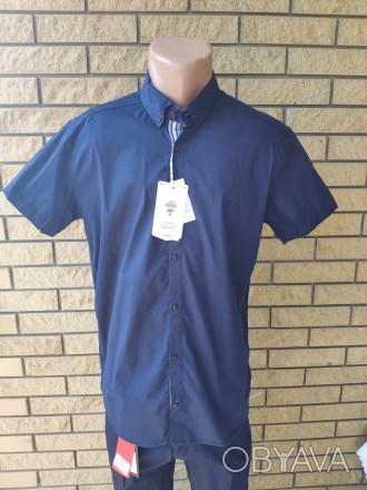 Рубашка мужская летняя коттоновая стрейчевая брендовая высокого качества BAGARDA. . фото 1
