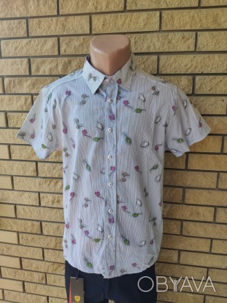 Рубашка мужская летняя коттоновая брендовая высокого качества SOUL SITY, Турция,. . фото 1
