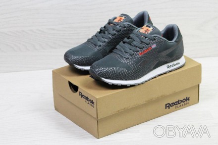 Кроссовки мужские серые текстиль Reebok 
Производитель: Вьетнам
Материал верха: . . фото 1