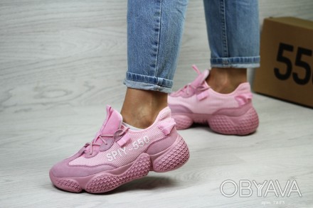 Кроссовки женские подростковые розовые замша текстиль Adidas Spiy-550
Производит. . фото 1