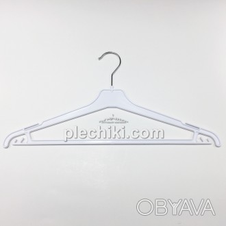 Пластиковые вешалки плечики для одежды W-PY45 белого цвета.
Цена указана за 1 шт. . фото 1