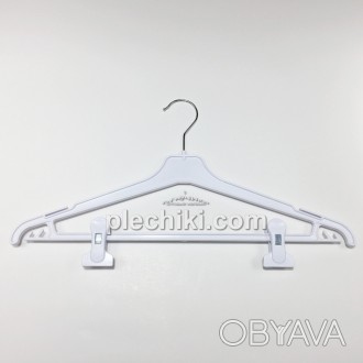 Пластиковые вешалки плечики для одежды W-PYz45 белого цвета.
Цена указана за 1 ш. . фото 1