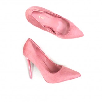 Женские туфли лодочки розовый велюр, каблук 10 см.
Размерная сетка: 
	
	
	Размер. . фото 4