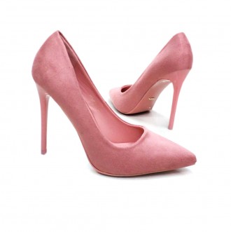Женские туфли лодочки розовый велюр, каблук 10 см.
Размерная сетка: 
	
	
	Размер. . фото 3
